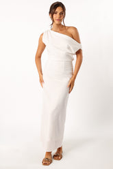 Cosma Off Shoulder Maxi Dress - White