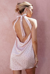 Gabrielle Mini Dress - Pink Polka Dot