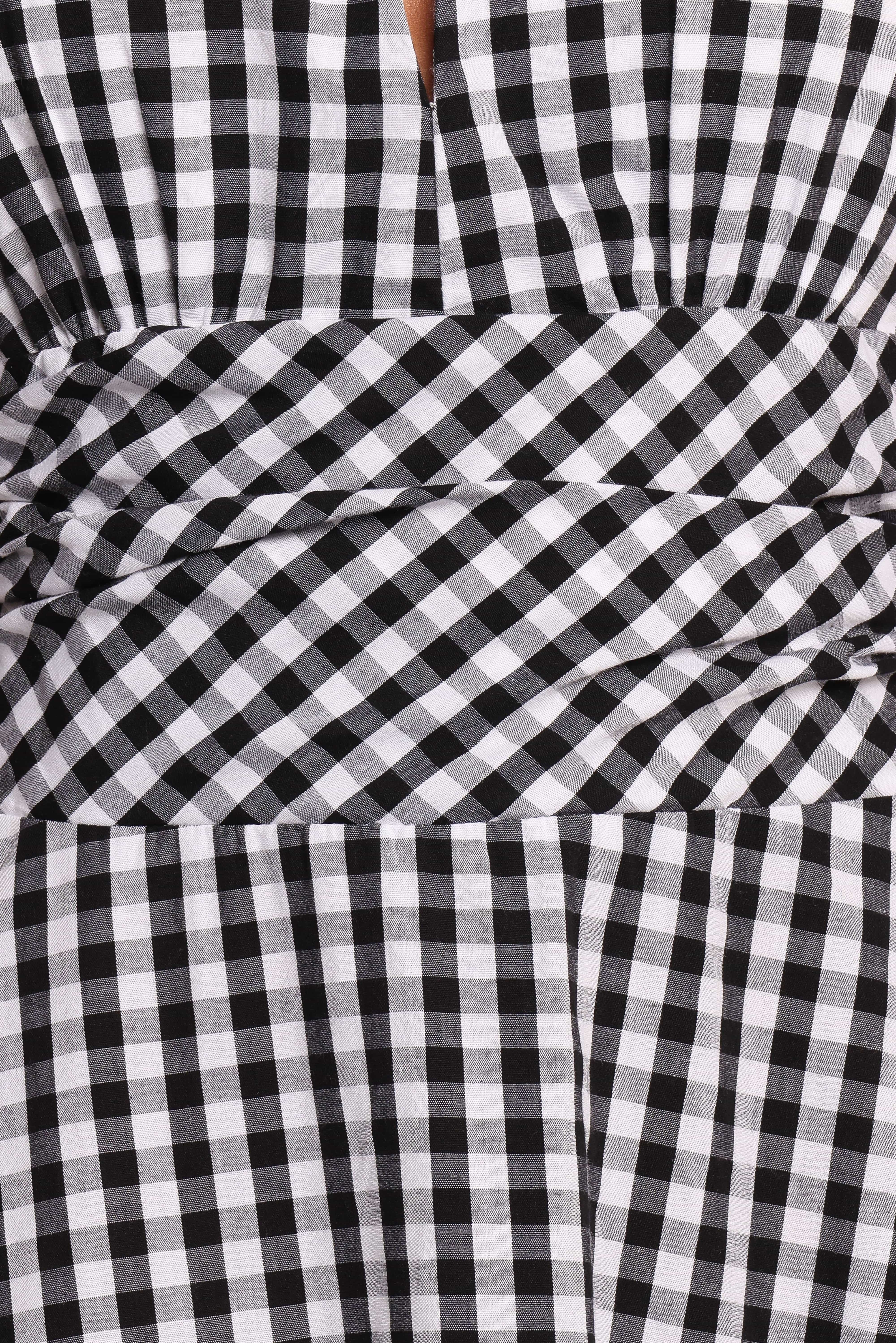 Solene Maxi Halterneck Dress - Black/White